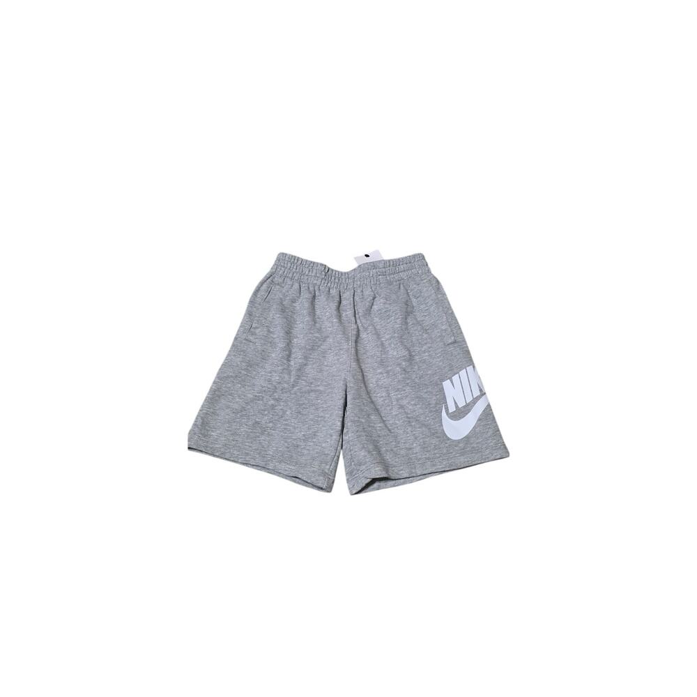 Nike Kids Shorts Size Large (6-7 years) gray with white Logo Cotton Blend NWT